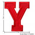 Alphabet Y Style-3 Embroidered Sew On Patch