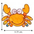 Happy Crab Embroidered Sew On Patch