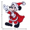 Mickey Mouse Santa Embroidered Sew On Patch