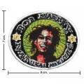 Bob Marley A Reggae Ska Band Style-3 Embroidered Sew On Patch