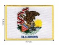 Illinois State Flag Embroidered Sew On Patch