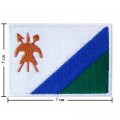 Lesotho Nation Flag Style-1 Embroidered Sew On Patch