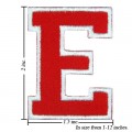 Alphabet E Style-2 Embroidered Sew On Patch