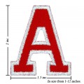 Alphabet A Style-2 Embroidered Sew On Patch