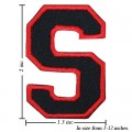 Alphabet S Style-1 Embroidered Sew On Patch