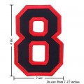 Number 8 Style 1 Embroidered Sew On Patch