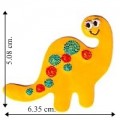 Cute Yellow Dinosaur Embroidered Sew On Patch