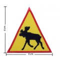 Moose Sign Style-1 Embroidered Sew On Patch