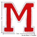 Alphabet M Style-2 Embroidered Sew On Patch