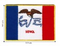 Iowa State Flag Embroidered Sew On Patch