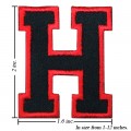 Alphabet H Style-1 Embroidered Sew On Patch