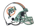 Miami Dolphins Helmet Style-1 Embroidered Iron On/Sew On Patch