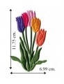 Tulips Style-1 Embroidered Sew On Patch