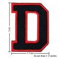 Alphabet D Style-1 Embroidered Sew On Patch