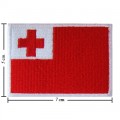 Tonga Nation Flag Style-1 Embroidered Sew On Patch