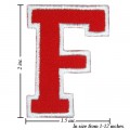 Alphabet F Style-2 Embroidered Sew On Patch