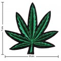 Marijuana Leaf Style-1 Embroidered Sew On Patch