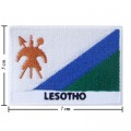 Lesotho Nation Flag Style-2 Embroidered Sew On Patch