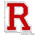 Alphabet R Style-2 Embroidered Sew On Patch