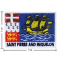 Saint Pierre And Miquelon Nation Flag Style-2 Embroidered Sew On Patch