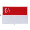 Singapore Nation Flag Style-1 Embroidered Sew On Patch