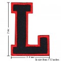 Alphabet L Style-1 Embroidered Sew On Patch