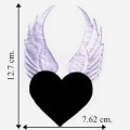 Winged Heart Style-1 Embroidered Sew On Patch