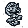 White Dragon Style-1 Embroidered Sew On Patch