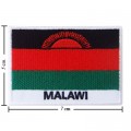 Malawi Nation Flag Style-2 Embroidered Sew On Patch