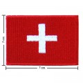 Switzerland Nation Flag Style-1 Embroidered Sew On Patch