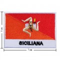 Siciliana Nation Flag Style-2 Embroidered Sew On Patch