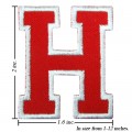 Alphabet H Style-2 Embroidered Sew On Patch