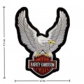 Harley Davidson Upwing Eagle Silver Patches Embroidered Sew On Patch