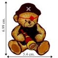 Teddy Bear Pirate Embroidered Sew On Patch