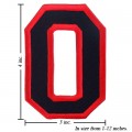 Number 0 Style 1 Embroidered Sew On Patch