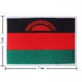 Malawi Nation Flag Style-1 Embroidered Sew On Patch