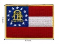 Georgia State Flag Style-1 Embroidered Sew On Patch