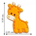 Cute Puffy Giraffe Embroidered Sew On Patch