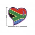 Heart South Africa Flag Style-1 Embroidered Sew On Patch