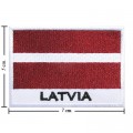 Latvia Nation Flag Style-2 Embroidered Sew On Patch