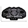 Harley Davidson Profile Skull Patch Embroidered Sew On Patch