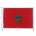 Morocco Nation Flag Style-1 Embroidered Sew On Patch
