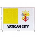 Vatican Nation Flag Style-2 Embroidered Sew On Patch