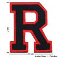 Alphabet R Style-1 Embroidered Sew On Patch
