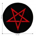 Red Pentagram Style-1 Embroidered Sew On Patch