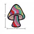 Colorful Magic Mushroom Sign Style-10 Embroidered Sew On Patch