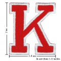 Alphabet K Style-2 Embroidered Sew On Patch