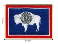 Wyoming State Flag Embroidered Sew On Patch