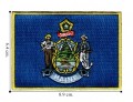Maine State Flag Embroidered Sew On Patch