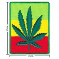 Marijuana Leaf Style-6 Embroidered Sew On Patch